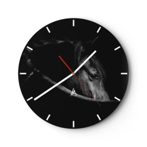Relógio de parede - Relógio em vidro - Príncipe Negro - 40x40 cm