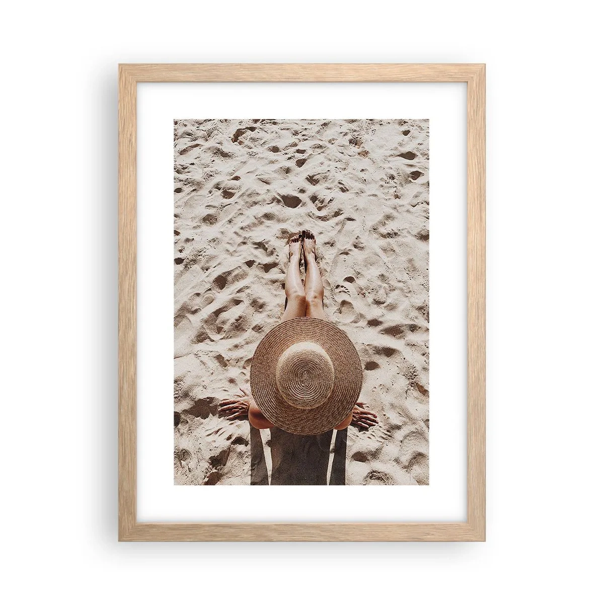 Pôster com moldura de carvalho claro - Hora de sonhar - 30x40 cm