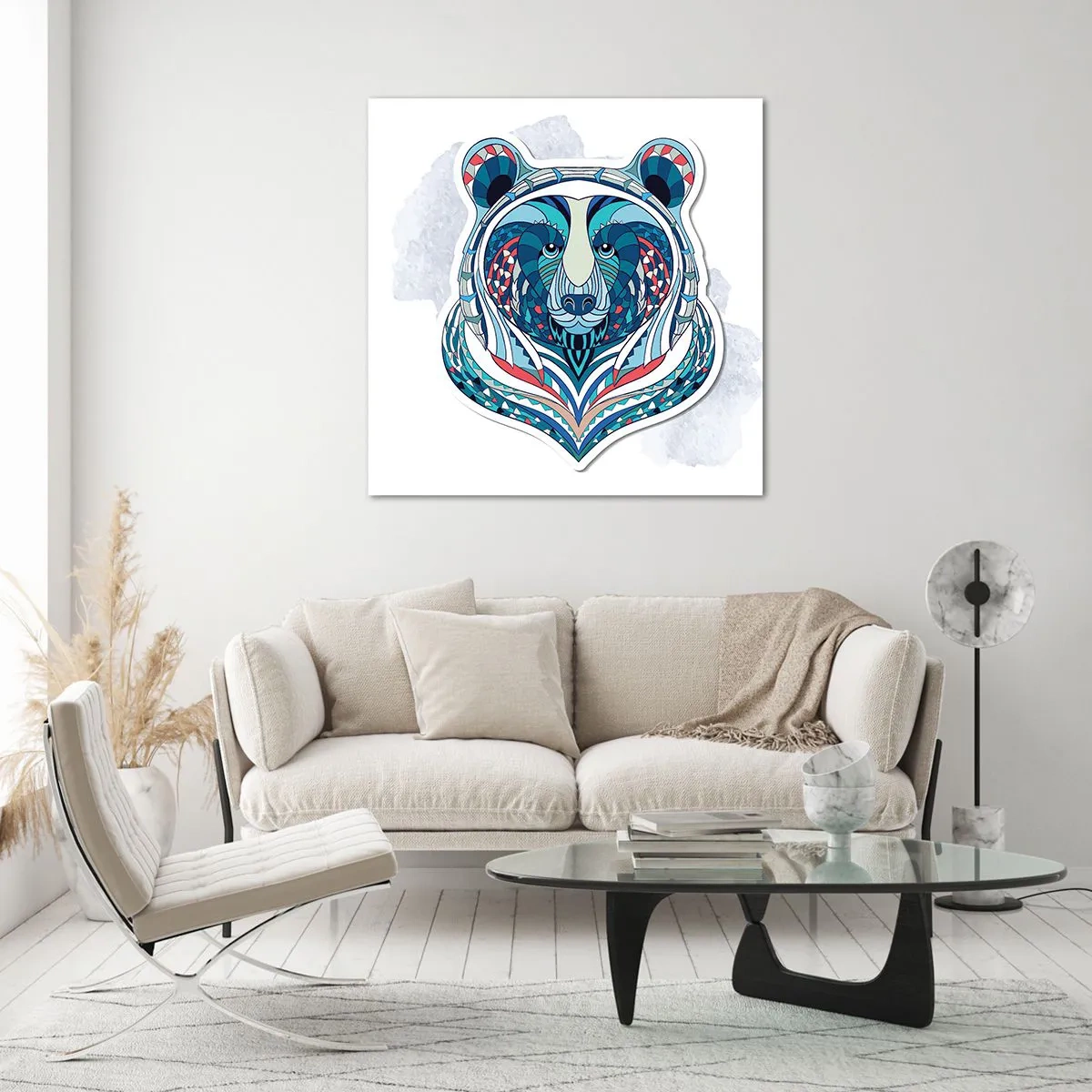 Quadro em vidro - Eviva Gronelândia! - 70x70 cm
