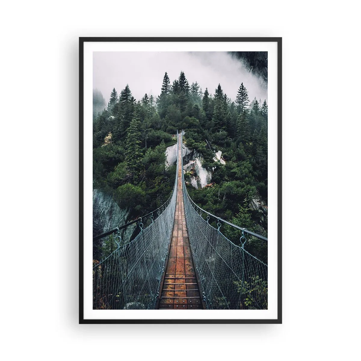 Pôster com moldura preta - Apenas para águias - 70x100 cm