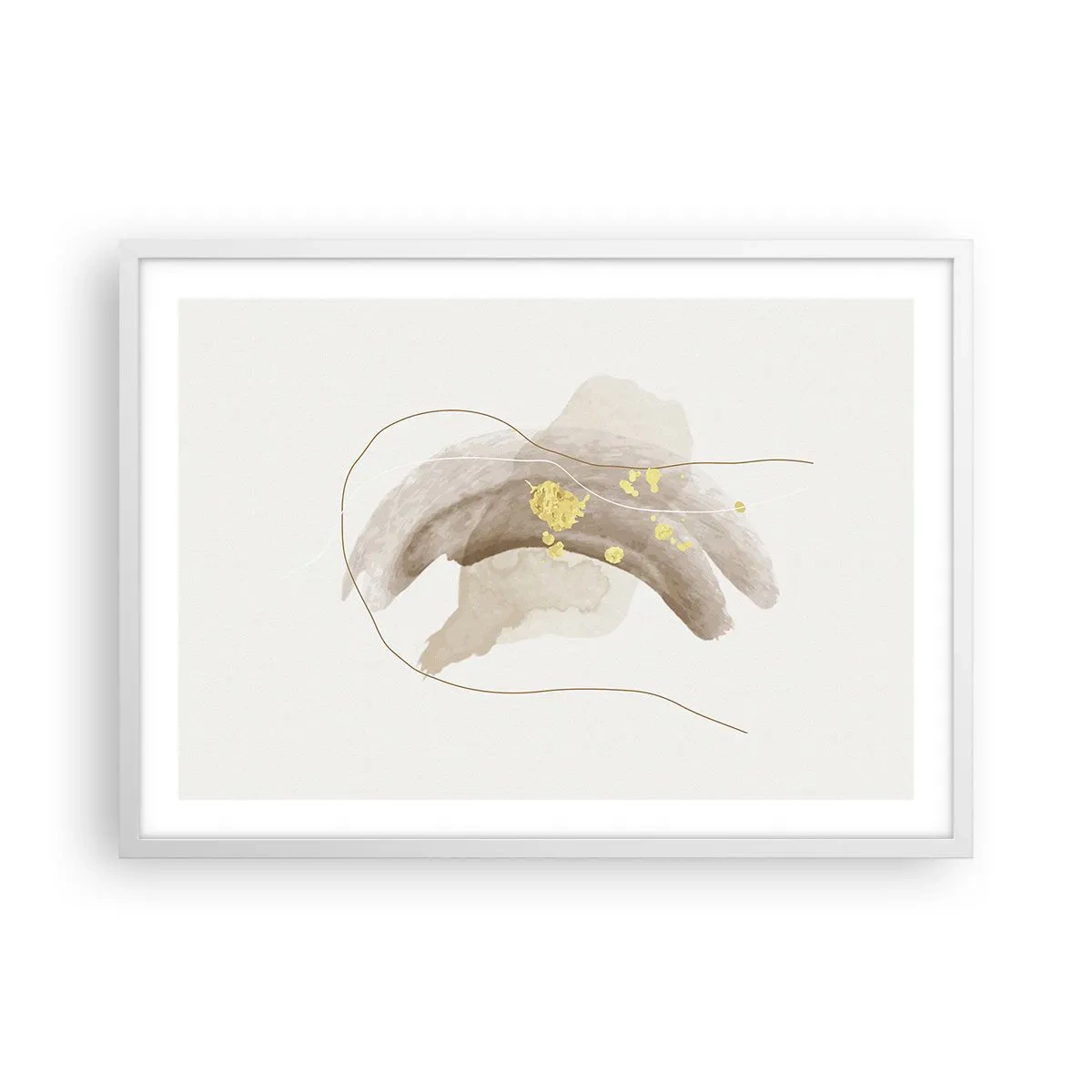 Pôster em moldura branca - Encontrado no espaço - 70x50 cm