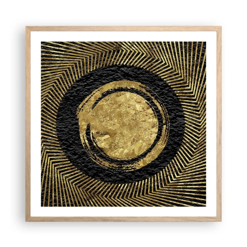 Pôster com moldura de carvalho claro - Composição glamourosa - 60x60 cm