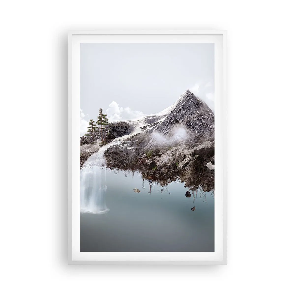 Pôster em moldura branca - Pelos olhos de um surrealista - 61x91 cm