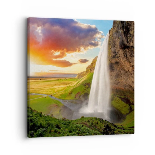 Quadro em tela - A plenitude do Verão islandês - 30x30 cm