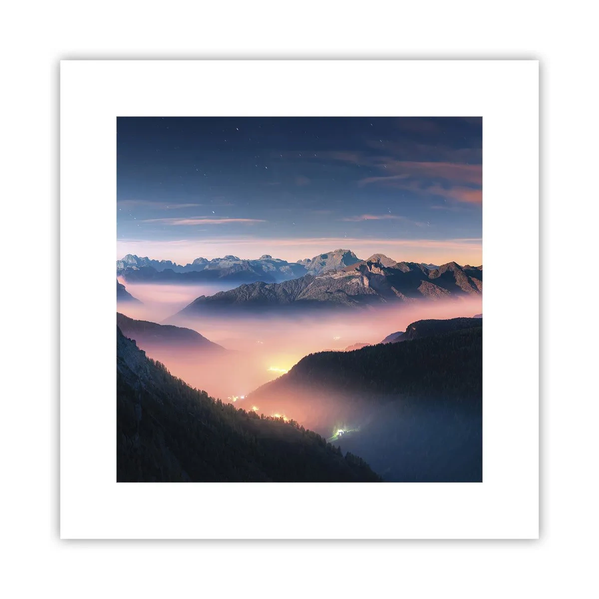 Pôster - Luz nos vales - 30x30 cm