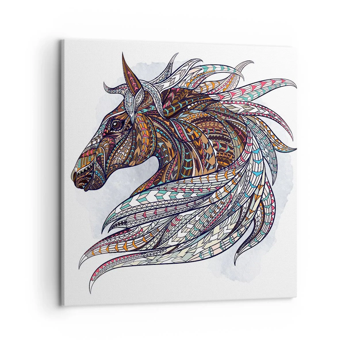 Quadro em tela - Corcel do guerreiro celta - 50x50 cm