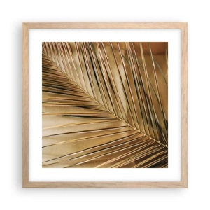 Pôster com moldura de carvalho claro - Colunata natural - 40x40 cm