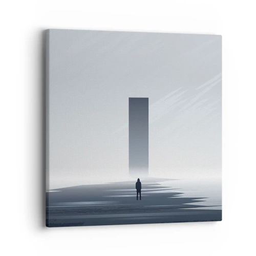 Quadro em tela - Oportunidade ou ameaça? - 40x40 cm