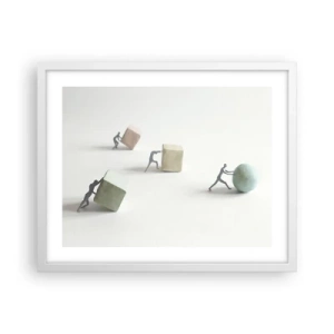 Pôster em moldura branca - É a vida - 50x40 cm