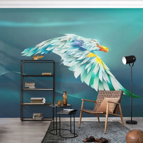 Papel de Parede Premium Canvas - O poder da águia - Abstração, Águia, Pássaro - 150x105 cm