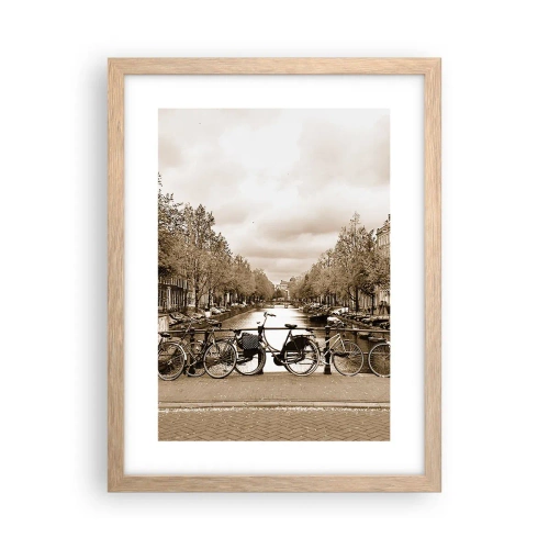 Pôster com moldura de carvalho claro - Vibrações holandesas - 30x40 cm