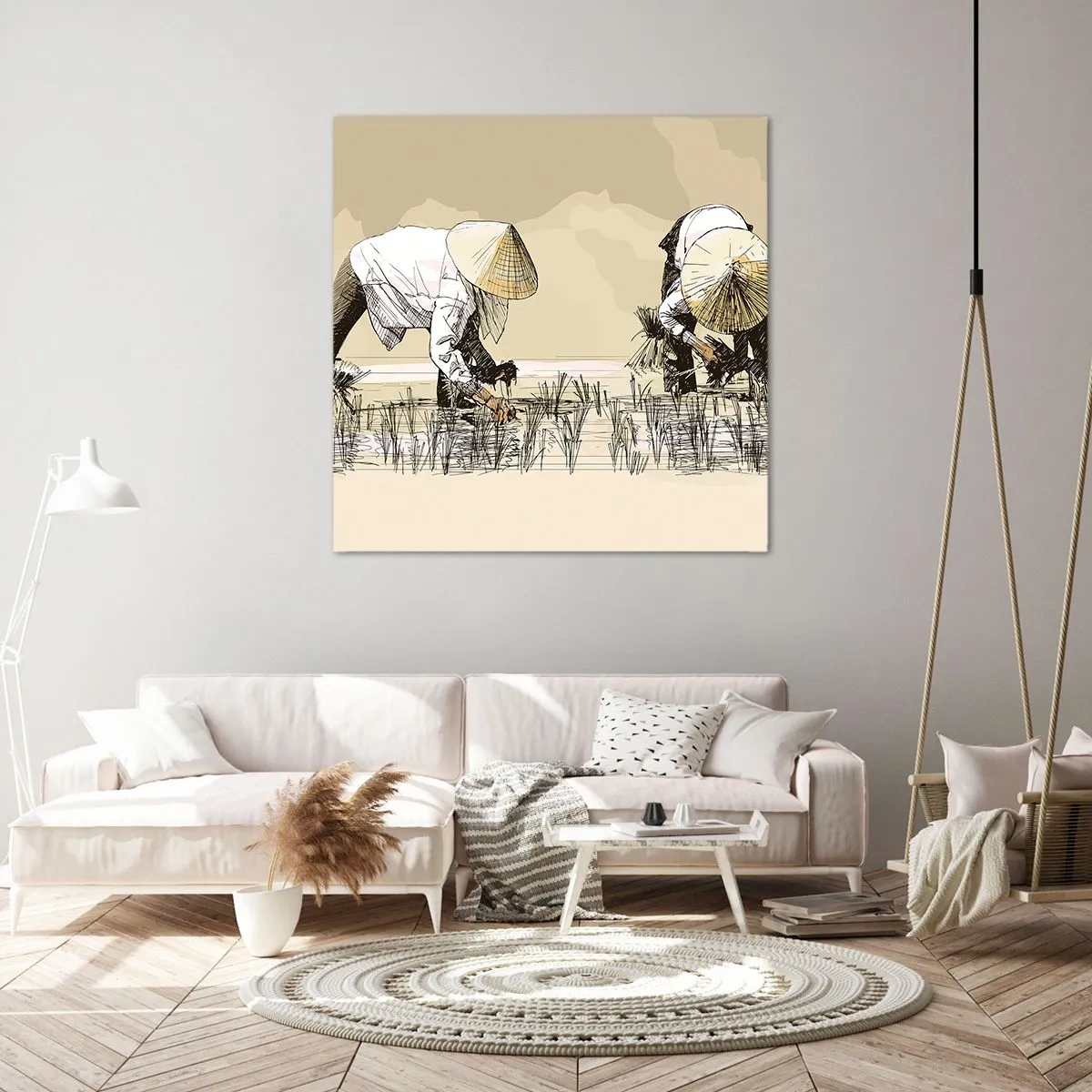 Quadro em tela - Boa colheita  - 60x60 cm