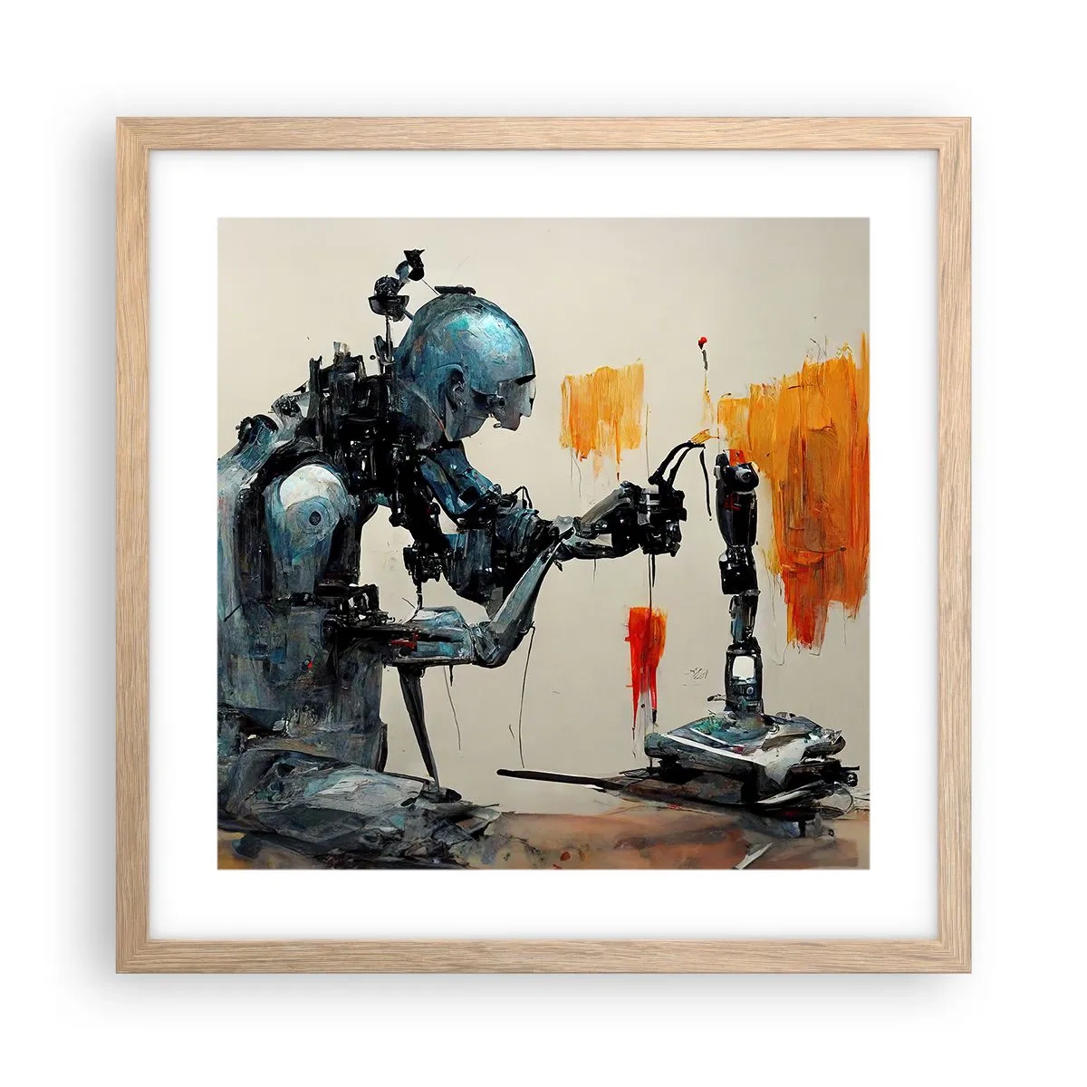 Pôster com moldura de carvalho claro - Já amanhã… - 40x40 cm