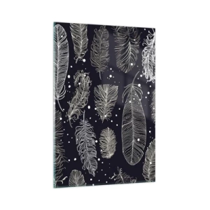 Quadro em vidro - Rendas de penas - 80x120 cm