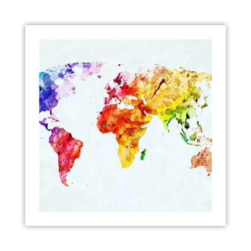 Pôster - Todas as cores do mundo - 50x50 cm