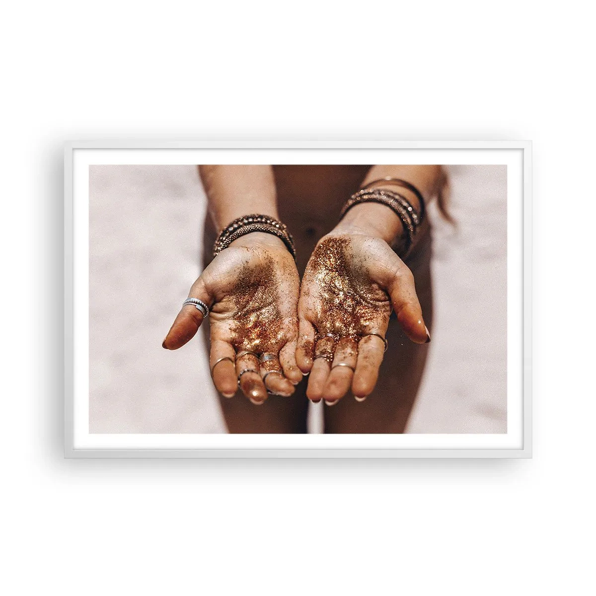 Pôster em moldura branca - Um presente para si - 91x61 cm