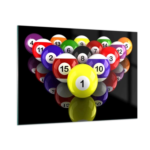 Quadro em vidro - As diferentes cores do jogo - 100x70 cm