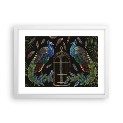 Pôster em moldura branca - Em vestes reais - 40x30 cm