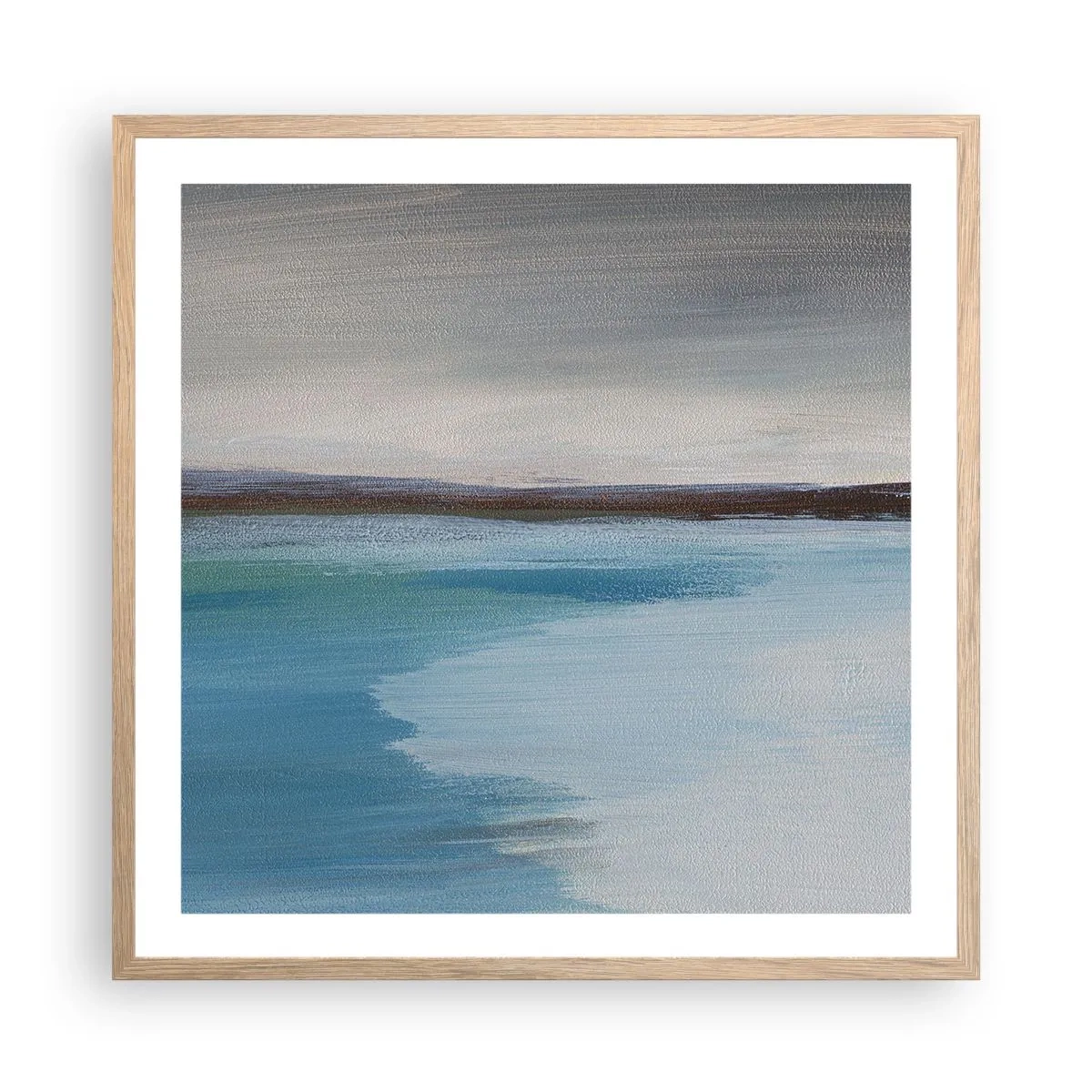 Pôster com moldura de carvalho claro - Paisagem horizontal - 60x60 cm