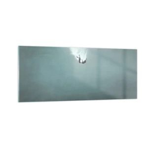 Quadro em vidro - Nos braços do oceano - 100x40 cm