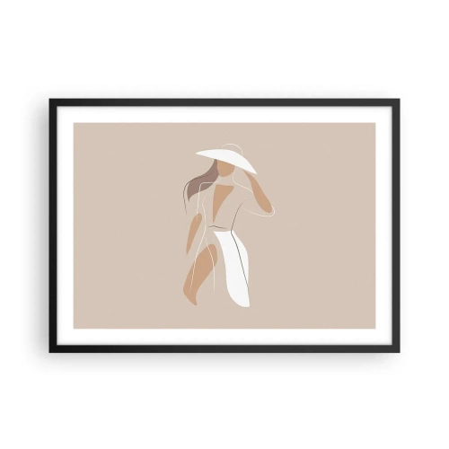 Pôster com moldura preta - A moda é diversão - 70x50 cm