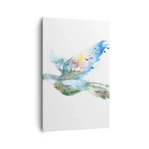 Quadro em tela - Nas asas da natureza - 80x120 cm