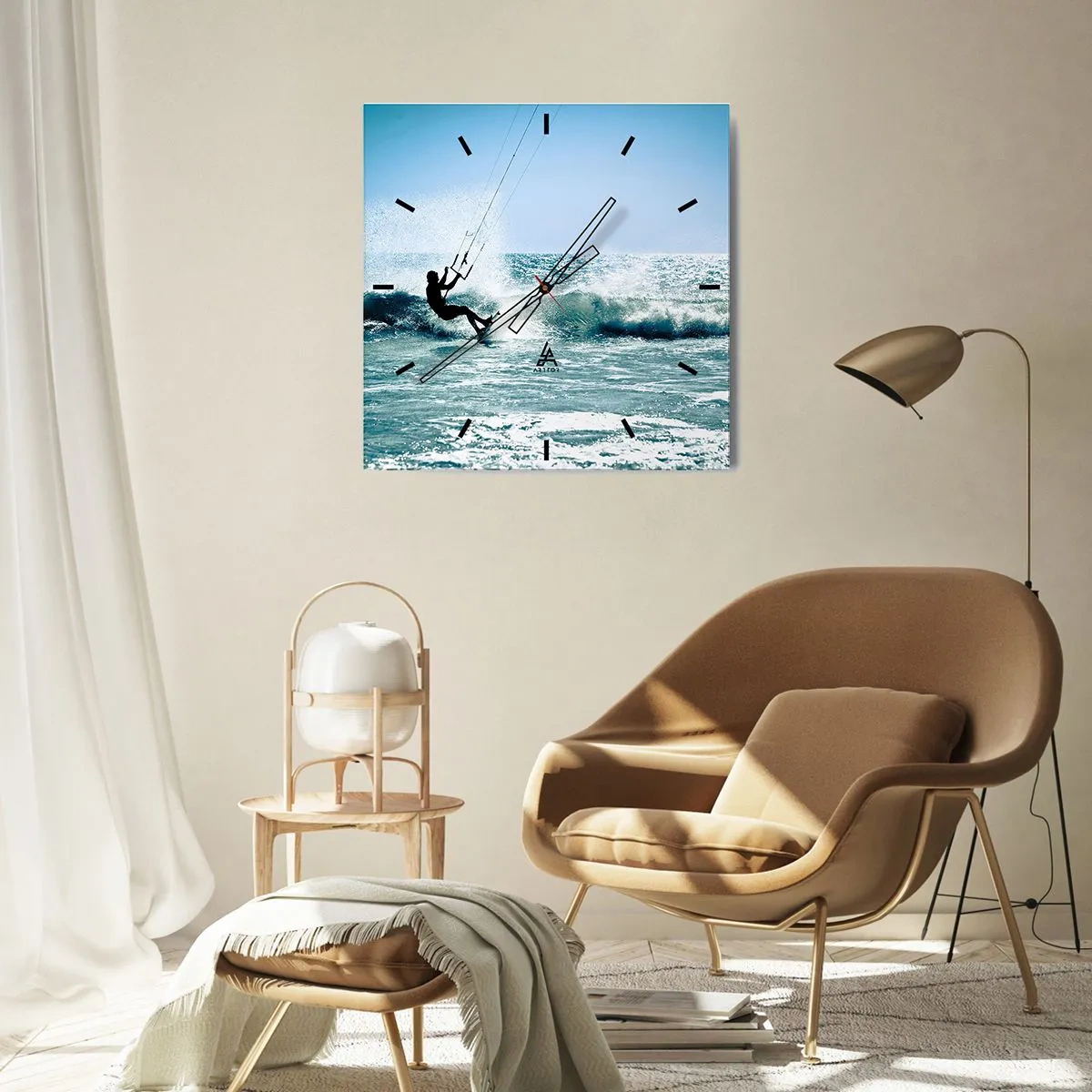 Relógio de parede - Relógio em vidro - Deixe-se levar - 40x40 cm