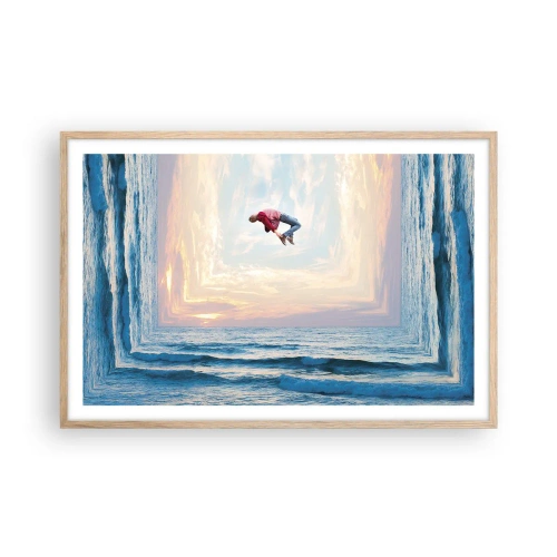 Pôster com moldura de carvalho claro - Para outra dimensão - 91x61 cm