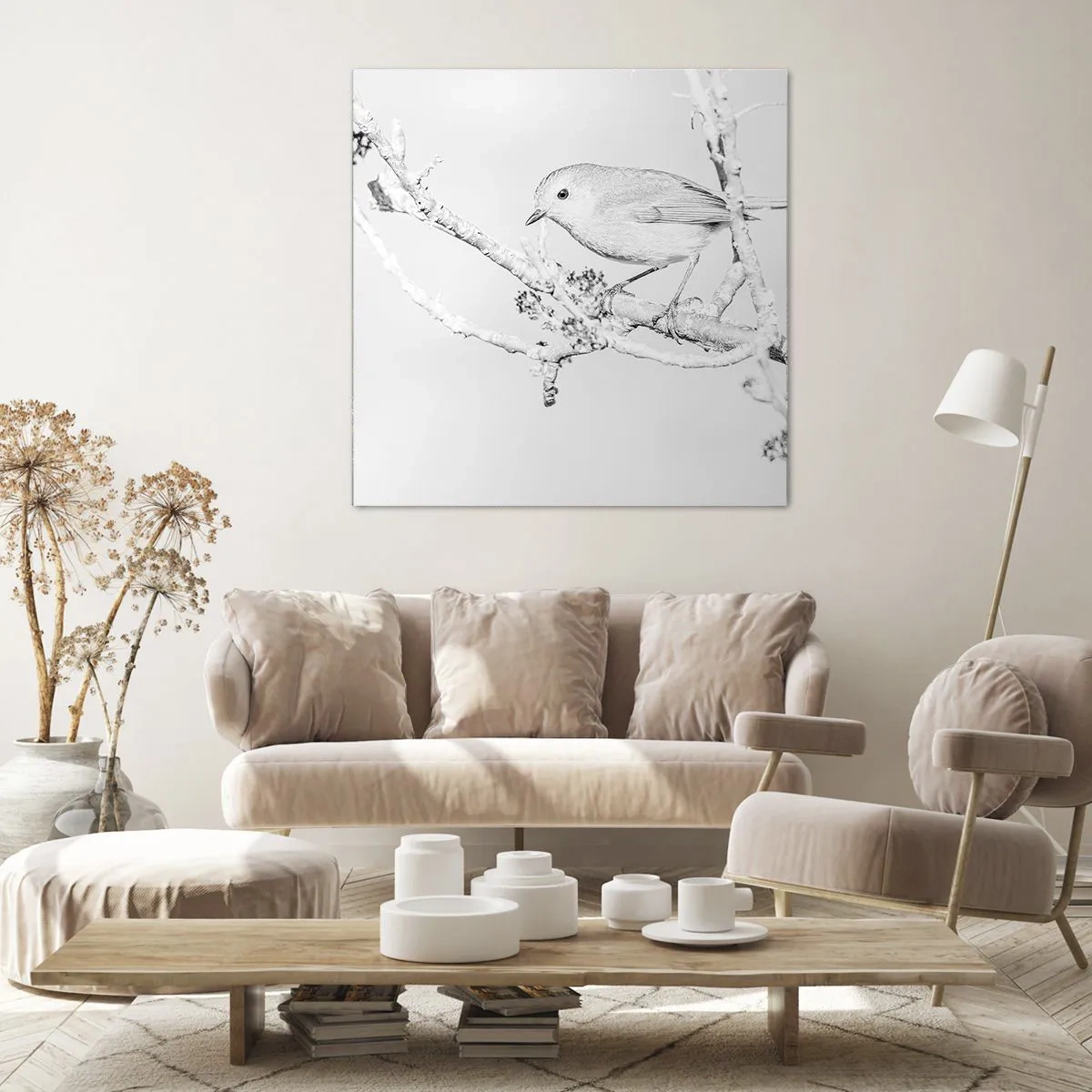 Quadro em tela - Manhã de inverno - 70x70 cm