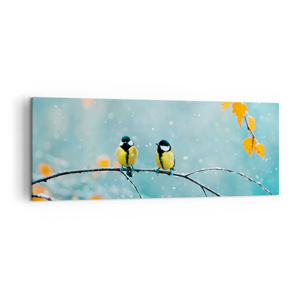Quadro em tela - Fofoca de pássaros - 140x50 cm
