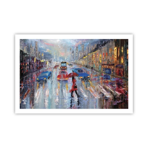 Pôster - Tarde chuvosa na cidade - 91x61 cm