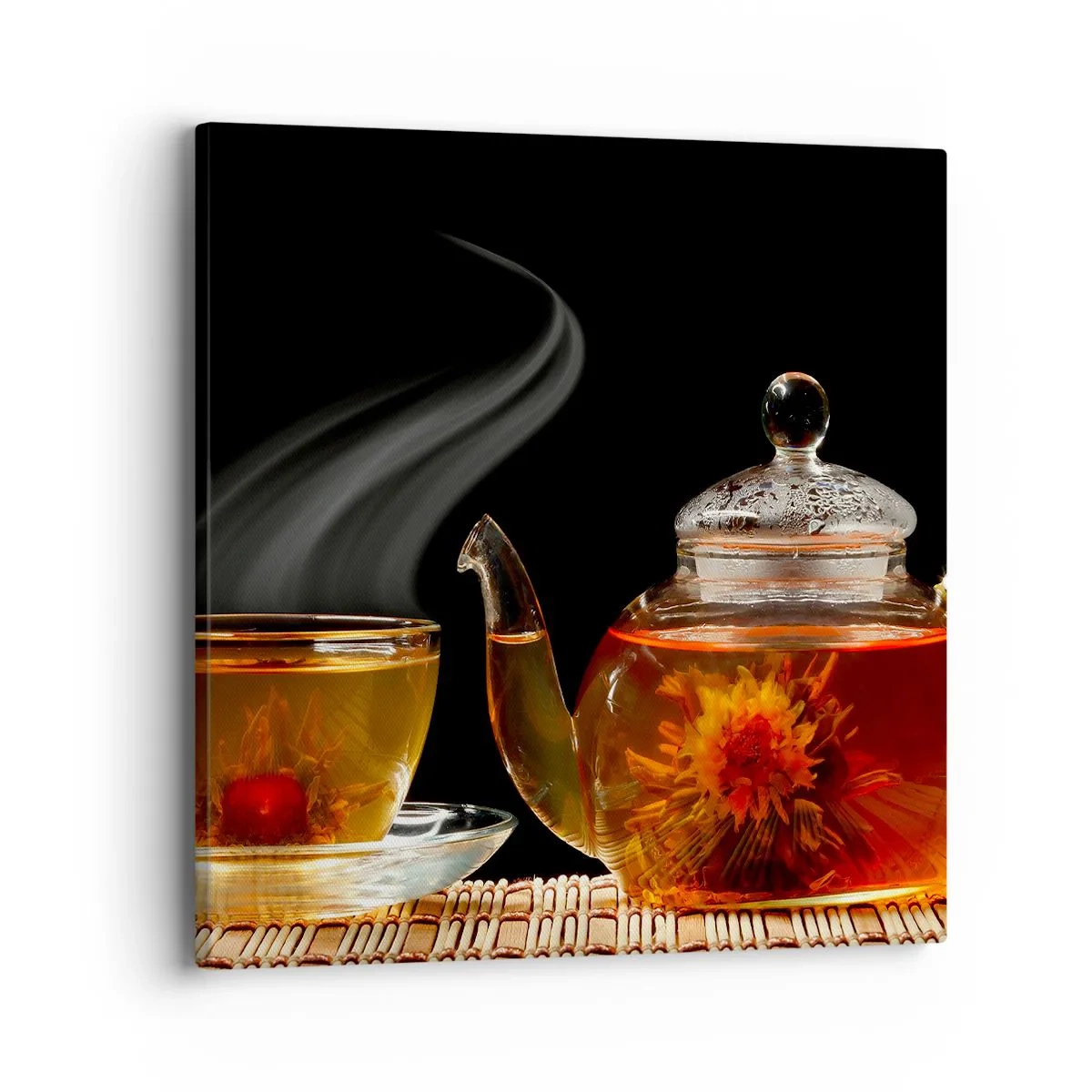 Quadro em tela - A magia e a arte de preparar chá - 40x40 cm