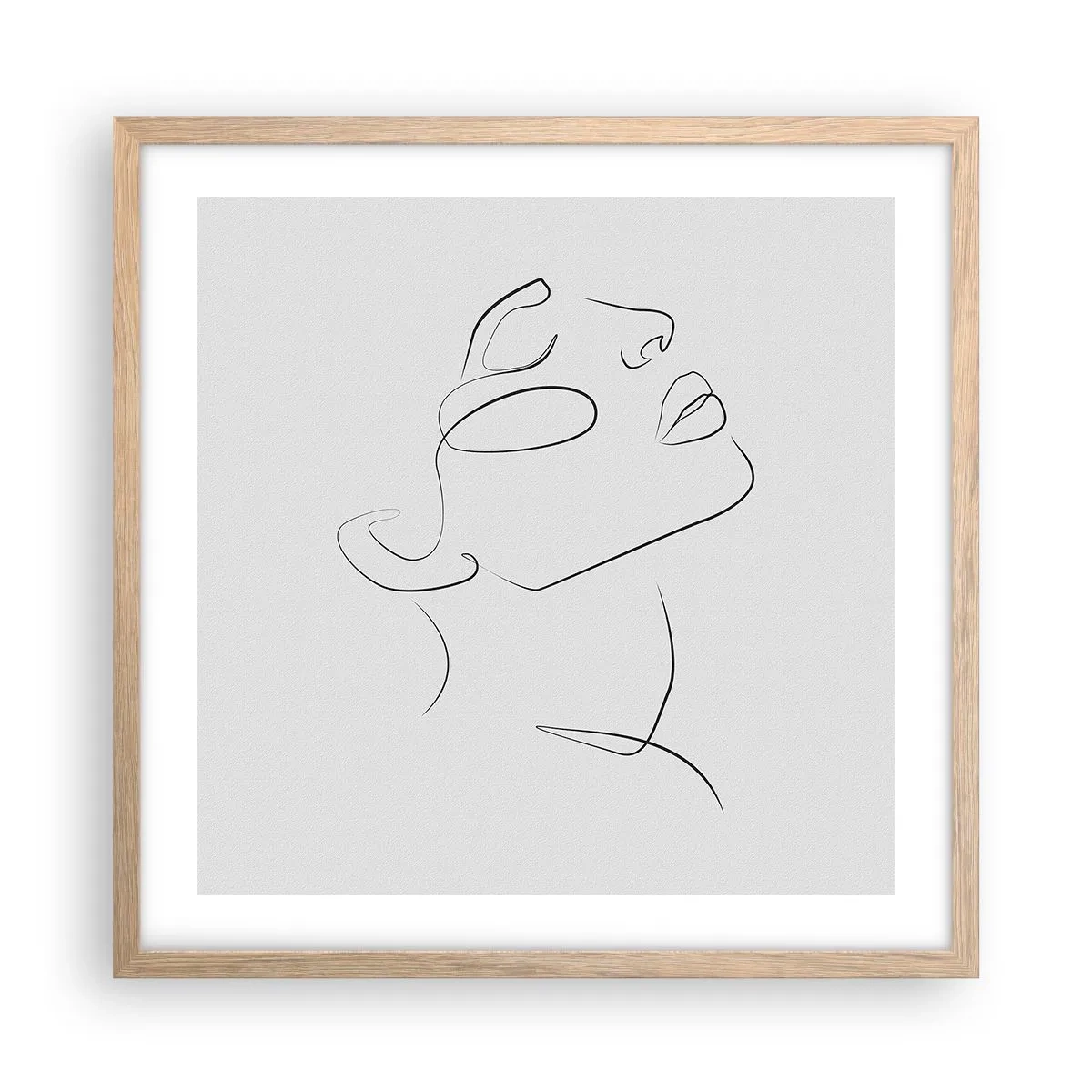 Pôster com moldura de carvalho claro - Os meandros dos sonhos - 50x50 cm