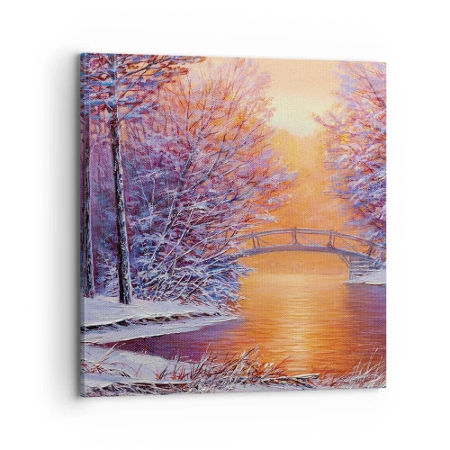 Quadro em tela - Vamos nos encontrar aqui - 70x70 cm