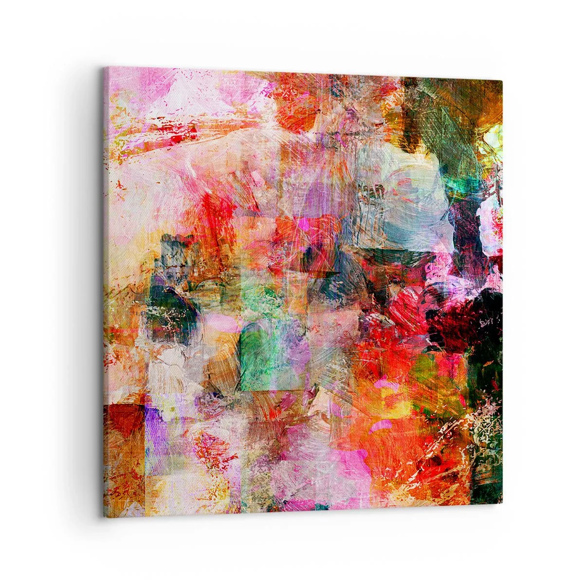 Quadro em tela - Viagem rosa - 50x50 cm