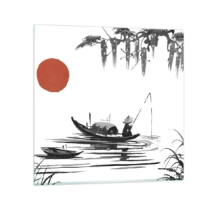 Quadro em vidro - Tarde asiática - 60x60 cm