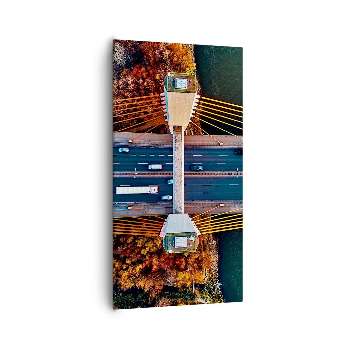 Quadro em tela - Além das águas, além das florestas - 65x120 cm