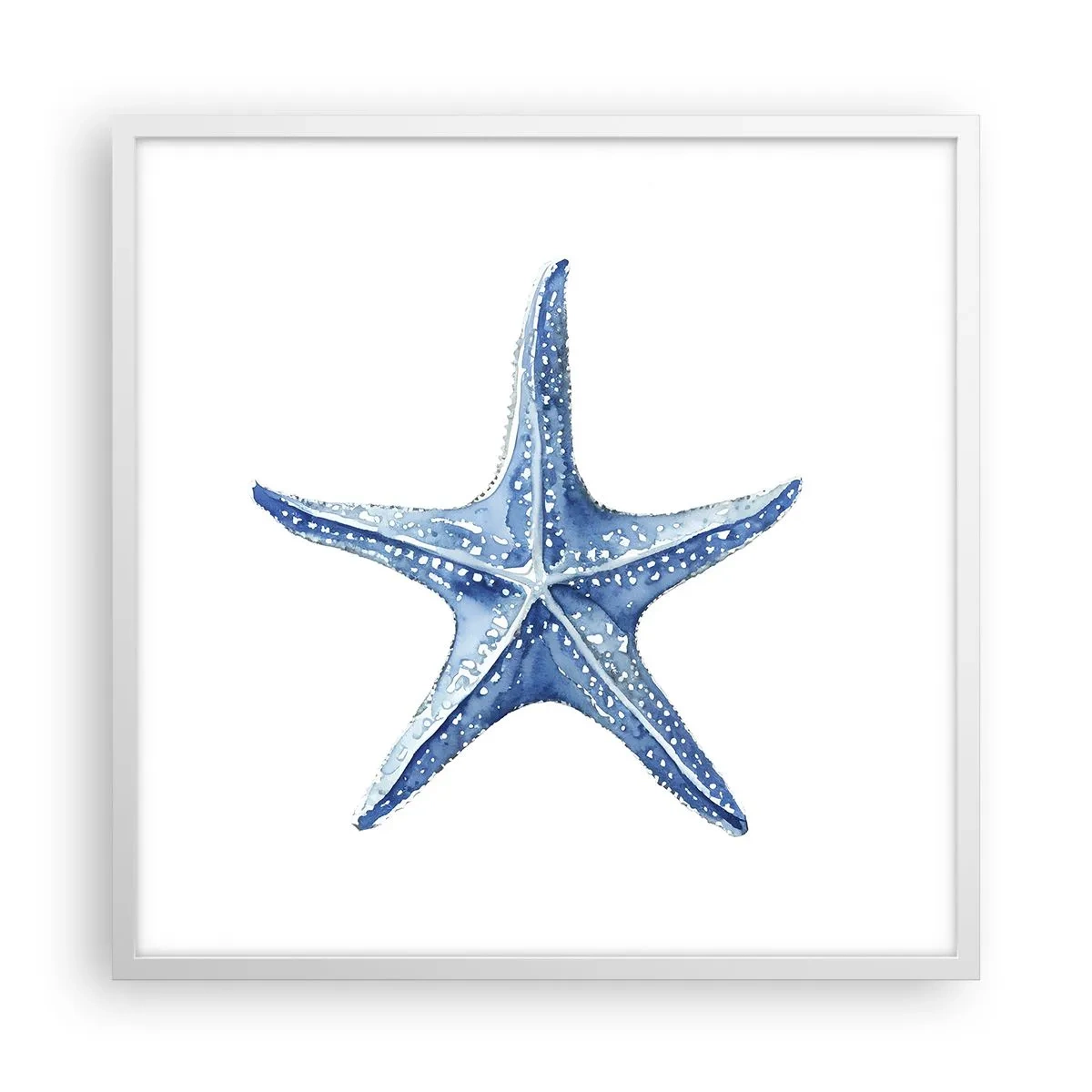 Pôster em moldura branca - Estrela do mar - 60x60 cm