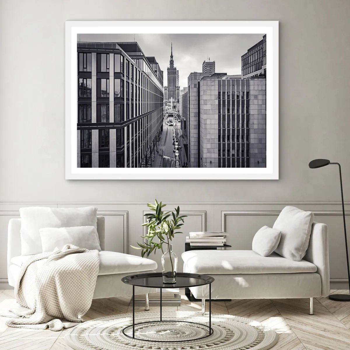 Pôster em moldura branca - Vale de Varsóvia - 91x61 cm