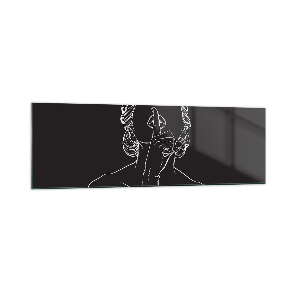 Quadro em vidro - A beleza floresce em silêncio - 160x50 cm