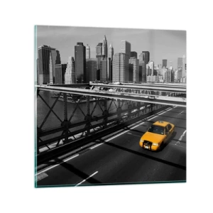 Quadro em vidro - A cor da cidade grande - 60x60 cm