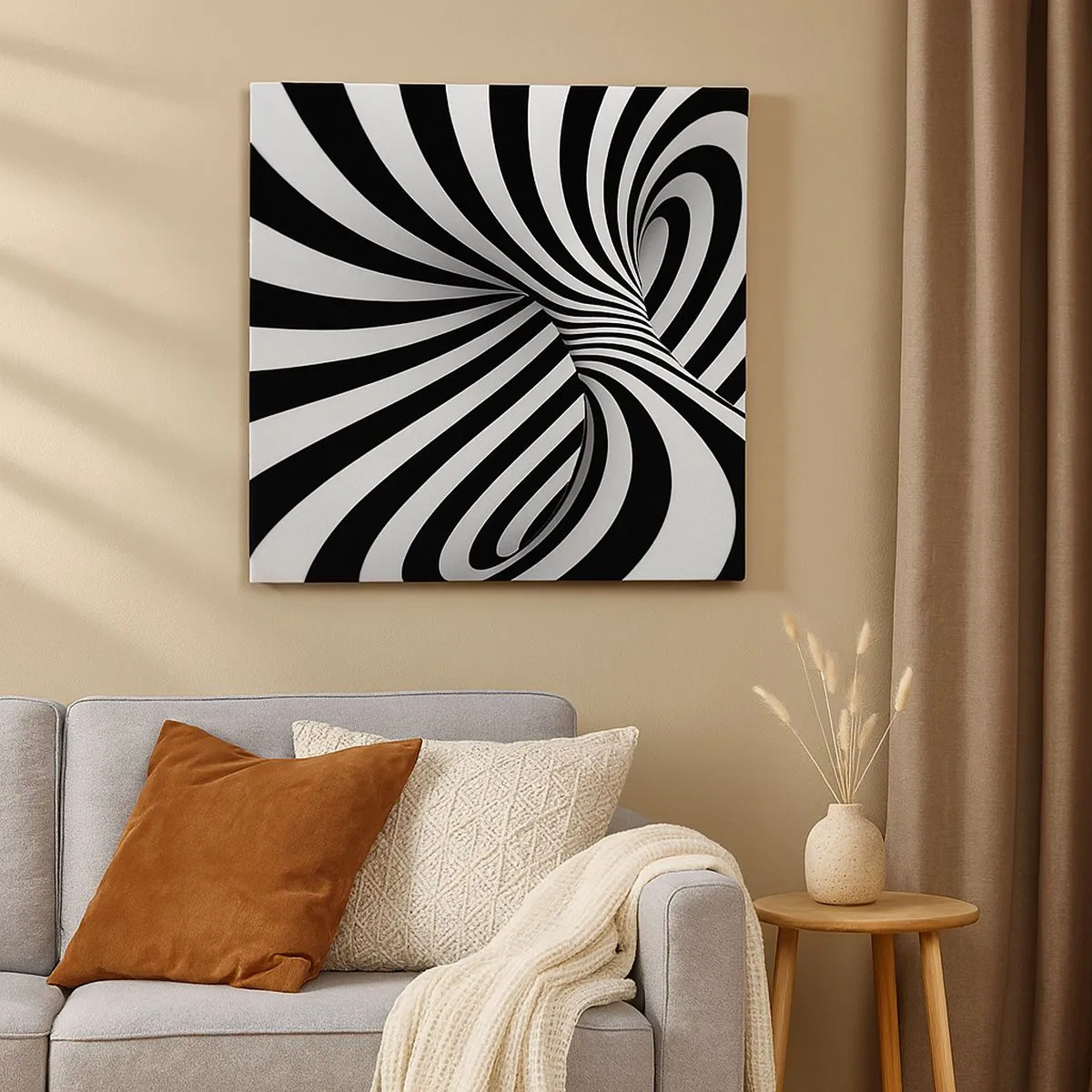 Quadro em tela - Composição: espaço dançante - 30x30 cm