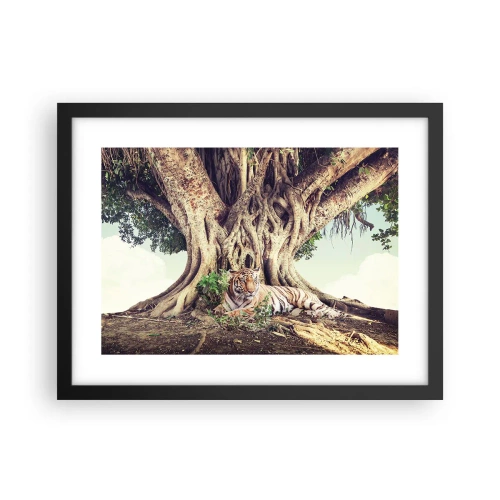 Pôster com moldura preta - Vista do livro de Gênesis - 40x30 cm