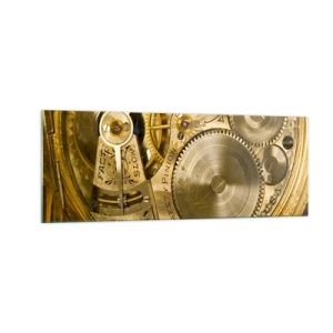 Quadro em vidro - Mova-se com o tempo - 140x50 cm