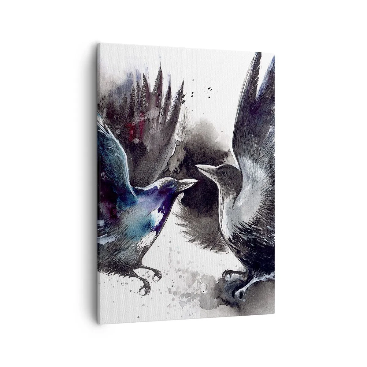 Quadro em tela - De corvo a corvo... - 50x70 cm