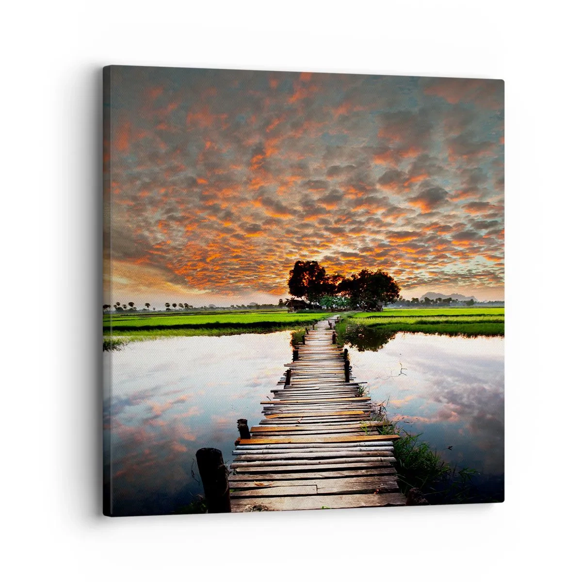 Quadro em tela - Abra os braços - respire - 30x30 cm