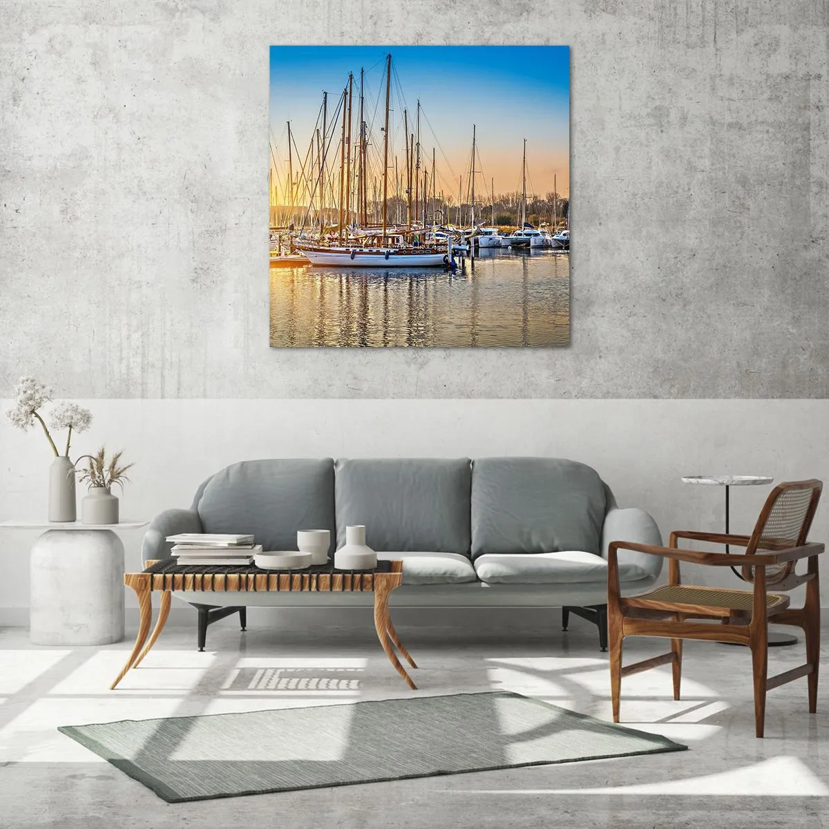 Quadro em vidro - O vento também deve dormir - 50x50 cm
