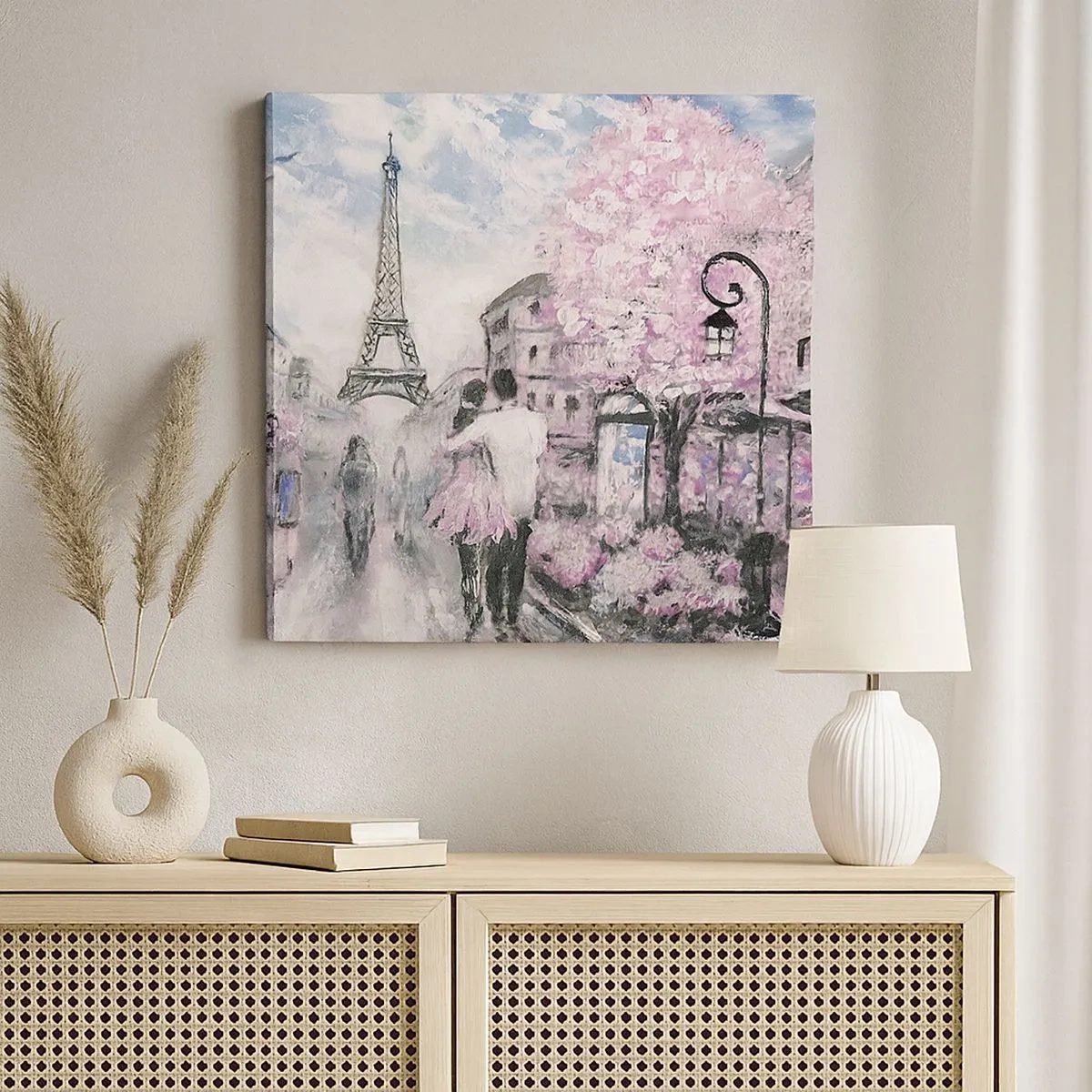 Quadro em tela - Como for se apaixonar, somente em... - 30x30 cm