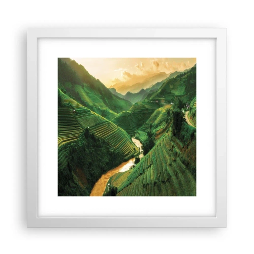 Pôster em moldura branca - Vale vietnamita - 30x30 cm