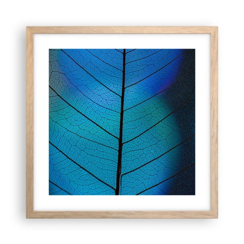 Pôster com moldura de carvalho claro - Construção complexa - 40x40 cm